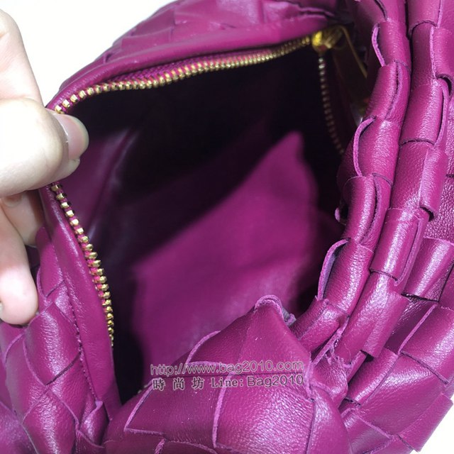 Bottega veneta高端女包 98070小號 寶緹嘉最新編織打結圓形hobo包 BV經典款羊皮手工編織女包  gxz1290